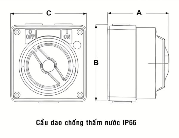 Cầu dao chống thấm nước 250V-20A MPE SW-220