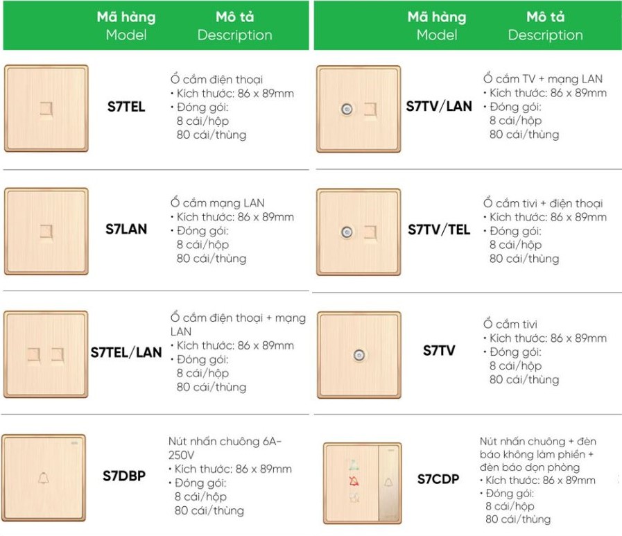 Nút nhấn chuông + Đèn báo MPE S7CDP,....