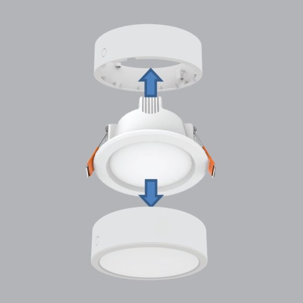 Lắp khung lắp nổi downlight DLE 6W MPE