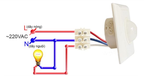 Đấu nối thiết bị cảm biến hồng ngoại 200W MPE IRS1-V 