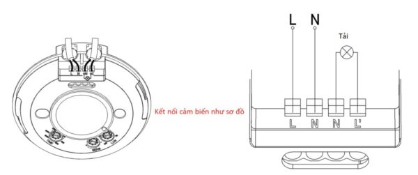 Sơ đồ đấu nối thiết bị cảm biến chuyển động 200W MPE