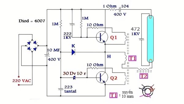 Nguyên ký hoạt động của chấn lưu điện tử 36W MPE EBL-36