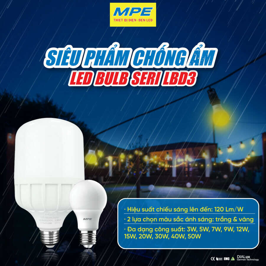 den led bulb mpe lbd3 chong am